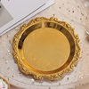 Metal Cake Plate Afternoon Tea Cake Tray Household Living Room Coaster Suck Dish Fruit Plate Jewelry Storage Plate Ornaments