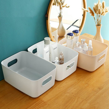 Book Desktop Cosmetics Storage Box Sundry Organizer Storage Basket Plastic Snack Home Kitchen Storage Box