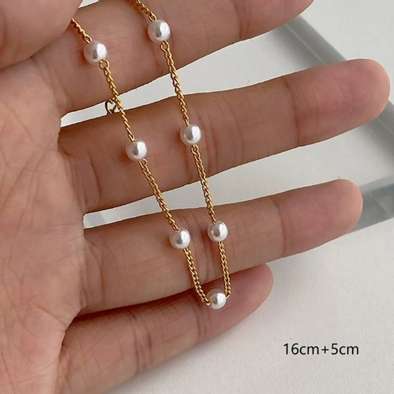 European and American cross-border jewelry elegant fashion temperament versatile women's simple pearl bracelet girlfriends pearl bracelet