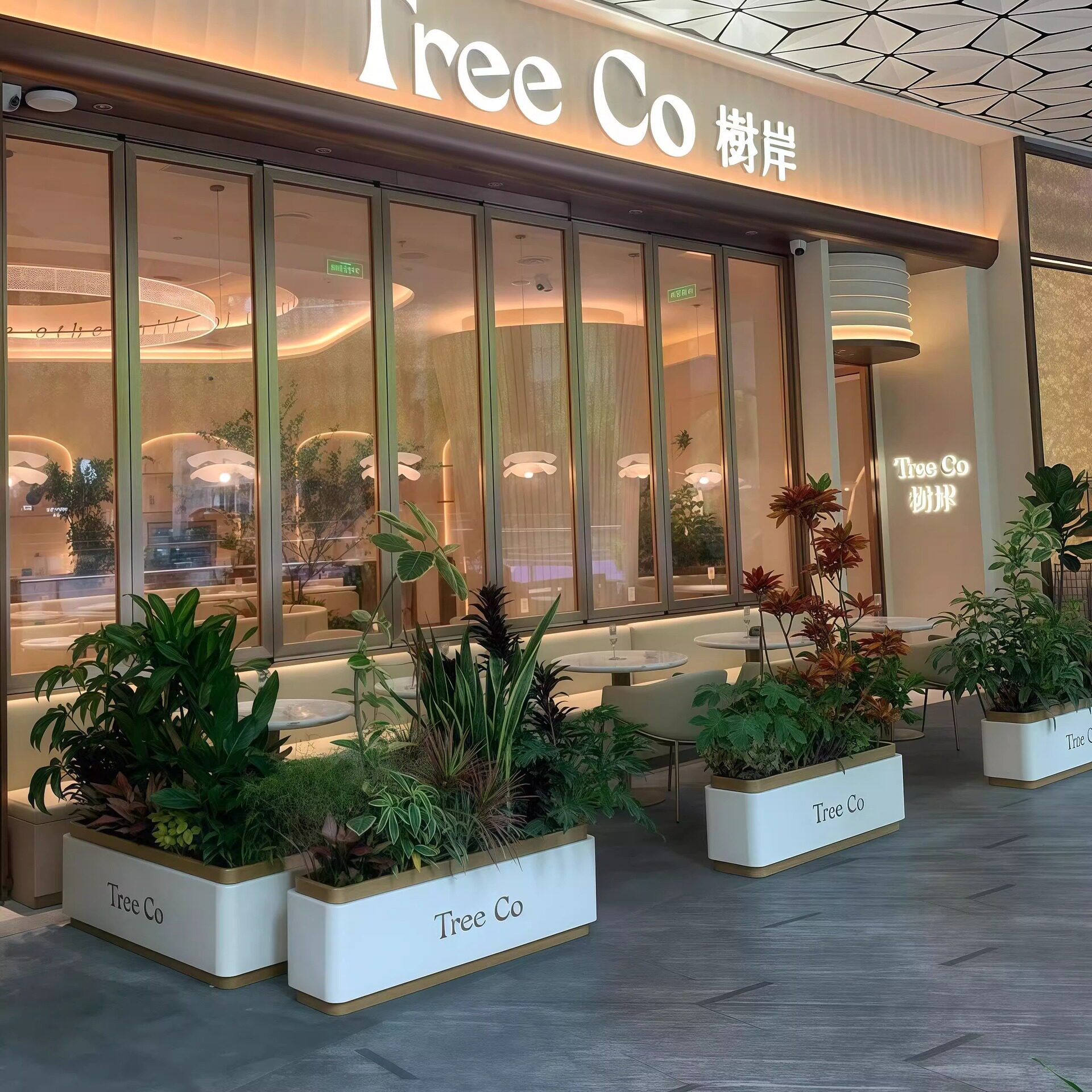Outdoor Combination Stainless Steel Flower Box Flower Pot Rectangular Flower Trough Flower Stand Iron Flower Bed Flower Box Combination Fence Partition