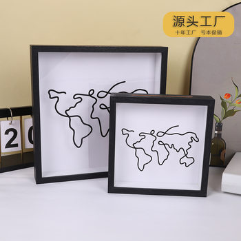 Cross-Border Amazon Photo Frame Factory Direct Sales Storage Box Postcard Map Box Piggy Bank Custom Wholesale Picture Frame
