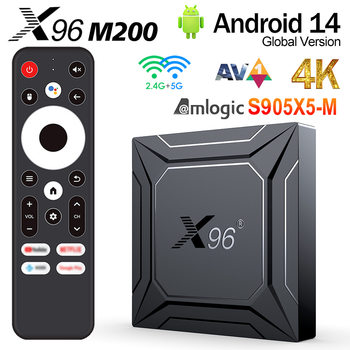 New Product X96M200 Network Set-Top Box S905X5M Gigabit Android 14Tv Box Export Model 8K Bluetooth Voice