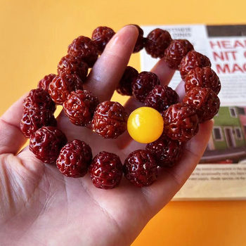Nepalese Machine Brushed Toad Back Rudraksha Buddha Beads Bracelet Men's Bracelet Jewelry Women's Small Commodity Red Rope Bracelet