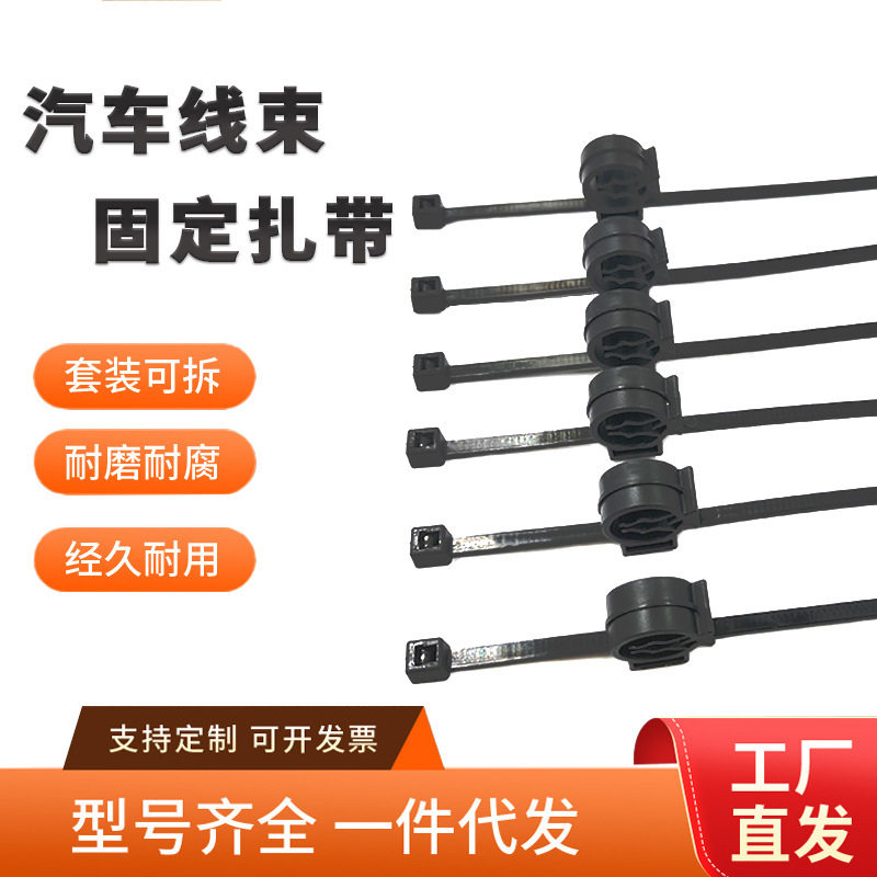 Fixed Cable Ties, Pipe Clamp Cable Ties, Pipe Clamp Cable Ties, Black 15600689 |   T30Roc1A
