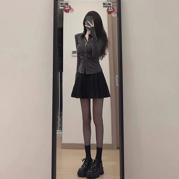 2024 New Autumn Tea Style Outfits a Complete Set of Breast Style Small Fragrance Style Short Skirts Pleated Skirts Dress Suits for Women