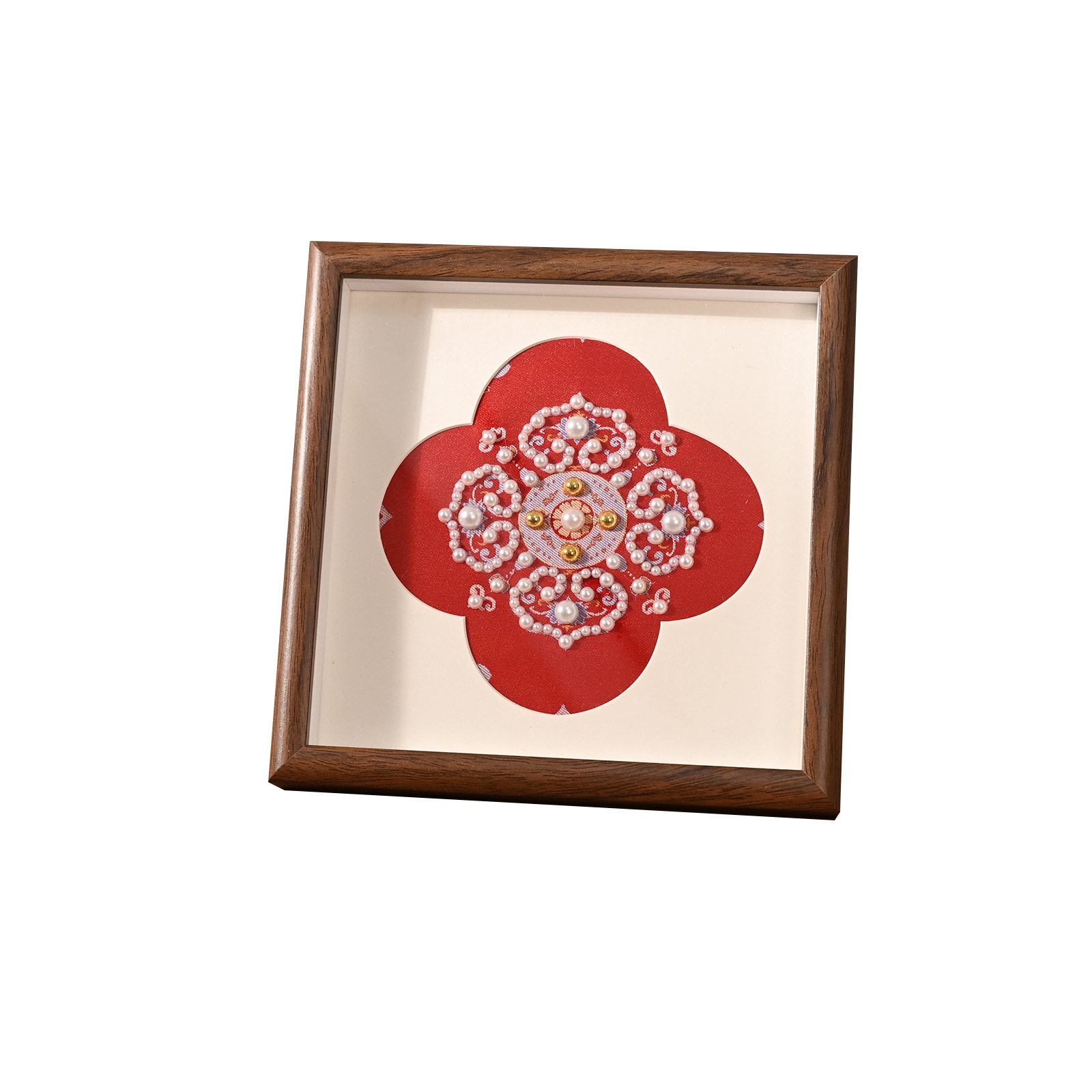 Song Brocade Pearl Painting Photo Frame Table Handmade DIY Decorative Ornaments 8inch Chinese Style Picture Frame Wooden Hollow Photo Frame 6inch