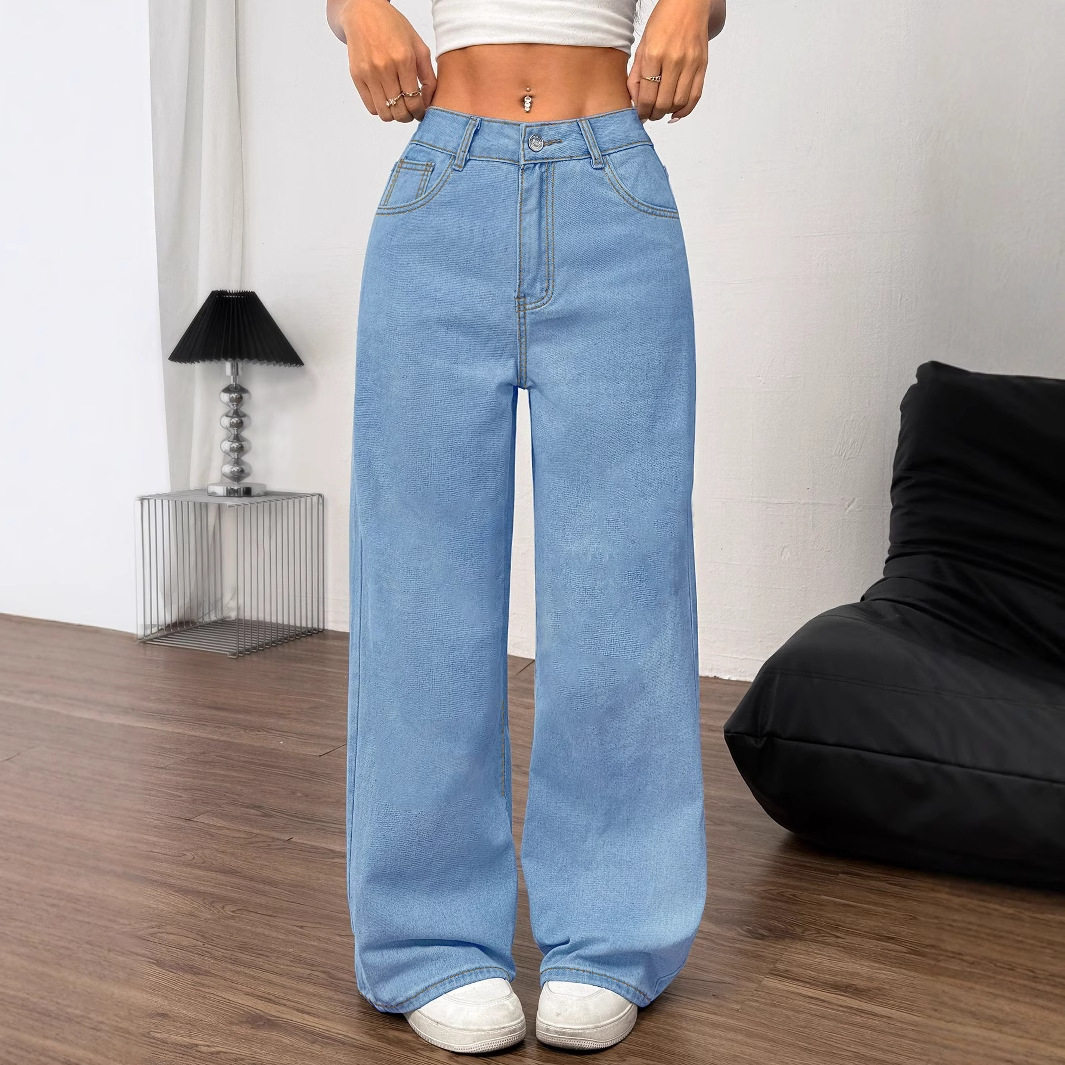 Embroidered Denim Jeans with Bow Detail Fashionable Trendy Design Womens Casual Wear Wholesale Available