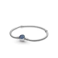 Silver blue diamond bracelet