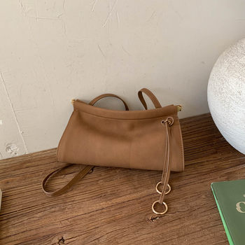 Trendy Cross-Border Frosted Curved Clip Women's Bag Stylish Versatile Underarm Bag Simple Versatile Shoulder Crossbody Bag