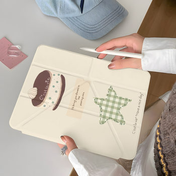 Cake Star Ipadpro 11inch Air6/5 Tablet 10/9/8 Generation A16 Protective Case Y Foldableing Mini7 Protective Case