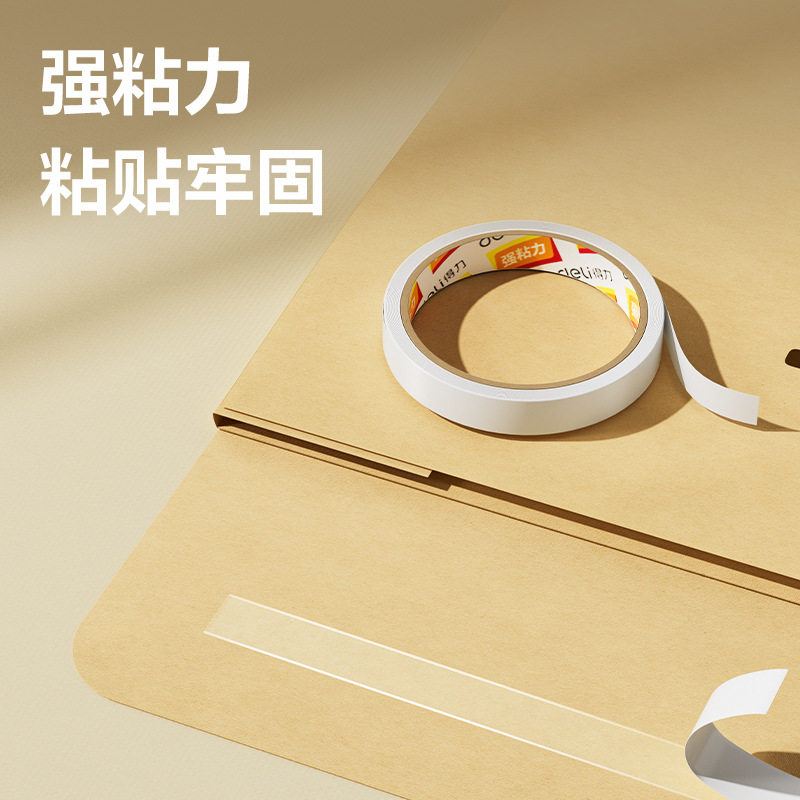 Deli 30403 Tissue Paper Double-Sided Tape 24Mm*10Y (12 Rolls/Bag)