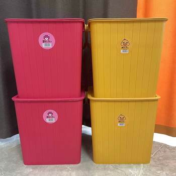 Manufacturer's Ready-made Plastic Yellow Duck Storage Box Fishing Box Thickeneded Square Bucket Storage Box Storage Bucket Toy Storage