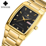 WWOOR новые мужские часы 8837, деловые модные мужские часы, кварцевые водонепроницаемые квадратные мужские часы, прямые продажи с фабрики