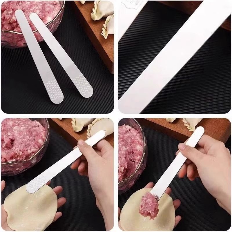Stainless Steel Filling Ruler, Filling Scoop, Dumpling Making Tool, Dumpling Filling Scoop, Meat Filling Board, Filling Spatula