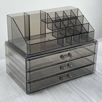 Desktop Cosmetics Storage Box, Transparent Drawer-Type Multi-Layer Lipstick Storage Rack, Miscellaneous Organizing Box, Space-Saving
