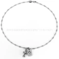 Vintage silver diamondless cross brand necklace