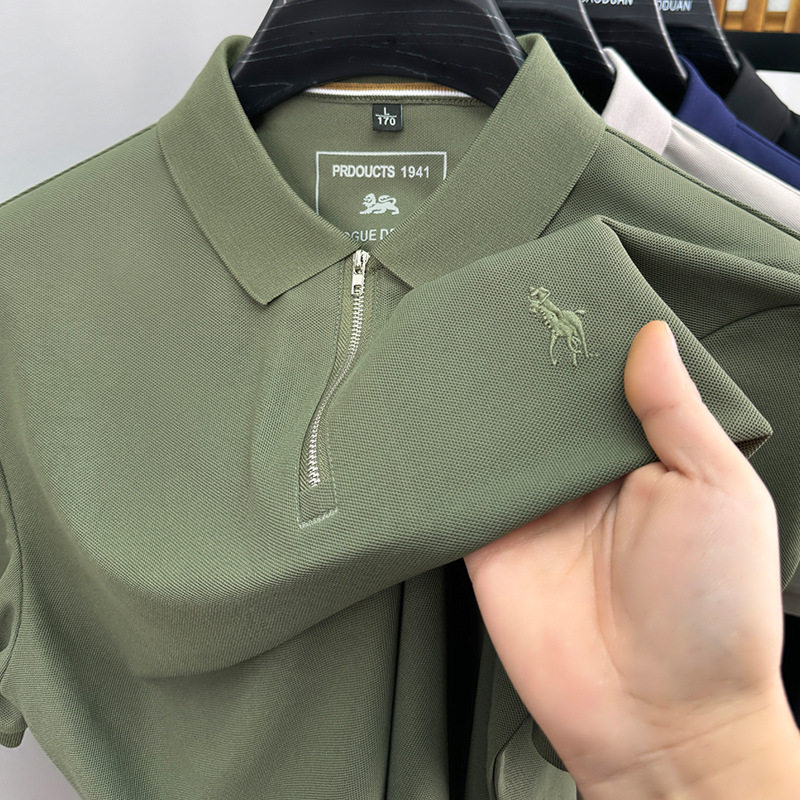 拉链POLO衫夏季男潮翻领男士短袖韩版休闲时尚体恤男装上衣半袖T