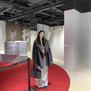 Ouyang Wool Double-Sided Woolen Coat Women's Winter Short Woolen Loose Hooded Woolen Coat