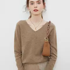 First-Line Ready-To-Wear V Neck Cardigan for Women 2024 Autumn and Winter Loose Sweater Fashion Simple Pure Color Knitted Bottoming Shirt