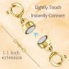 Cross-Border Hot Selling Color-Preserving Short 5mm Cylindrical Double-Headed Spring Buckle Magnet Buckle DIY Bracelet Necklace 18K Imitation Gold