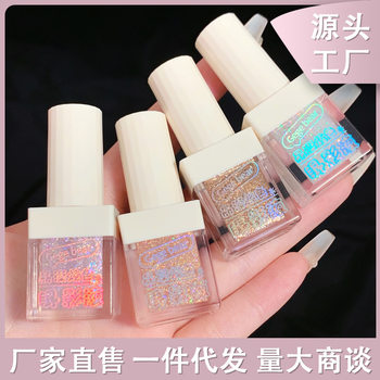Gegebear Gogo Little Bear Colorful Eyeshadow Liquid Highlighter Sparkling Fine Glitter Pearlescent Liquid Eyeshadow High Shine