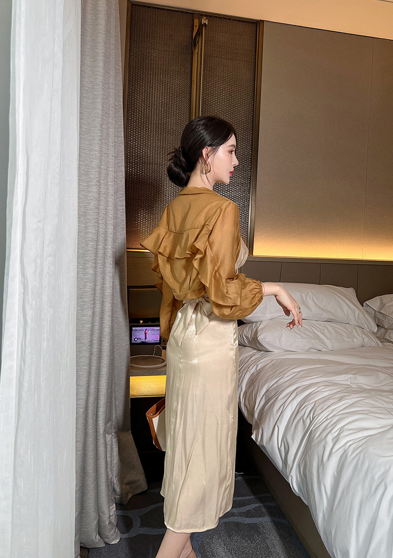 Áo khoác cardigan nữ ngắn tay mỏng nhẹ chống nắng du lịch phong cách phương Tây — [Đen], [Trắng], [Kaki] chi tiết 29