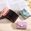 2021 New handmade mini card bag top layer cowhide change crocodile pattern storage bag RFID compact card bag tide