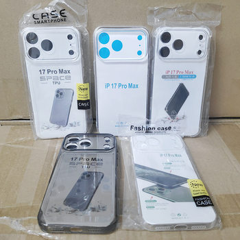 0.5mm Ultra-Thin Transparent Tpu Suitable for iPhone Apple 17Air Straight Edge Tpu Fine Hole Four-Corner Anti-Fall Protective Cover