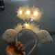 Cross-border Hot Selling Angel Wings Feather Luminous Headband Prom Headdress Goose Feather Antlers led Headband Toy Wholesale