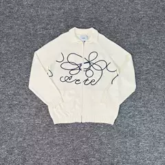 American Fashion Arte Floral Jacquard Embroider Logo Lapel Cardigan Sweater Early Autumn Loose Casual Knitted Jacket for Men and Women