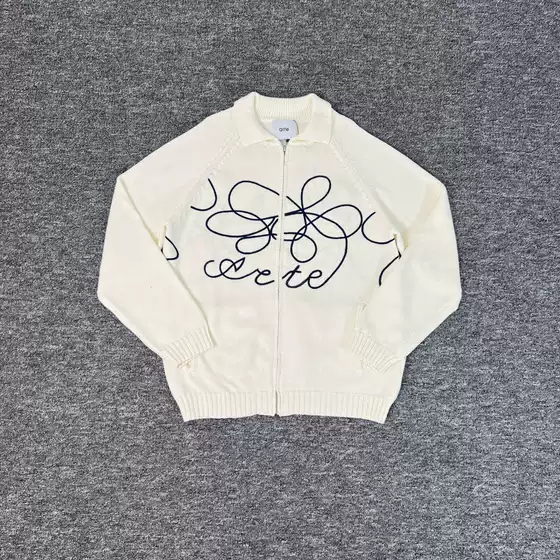 American Fashion Arte Floral Jacquard Embroider Logo Lapel Cardigan Sweater Early Autumn Loose Casual Knitted Jacket for Men and Women