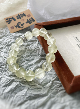 【柠檬晶】水晶手串天然柠檬黄手链手链女圈饰品闺蜜同款手串
