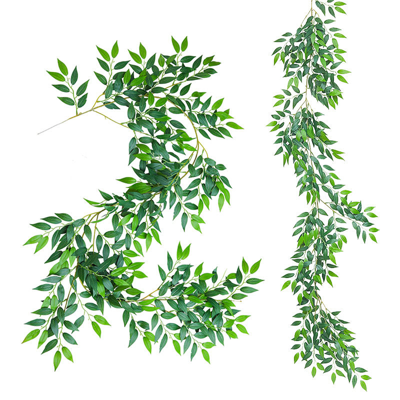 Artificial spring rattan Amazon willow leaf artificial jujube leaf green plant indoor decoration artificial artificial Rattan