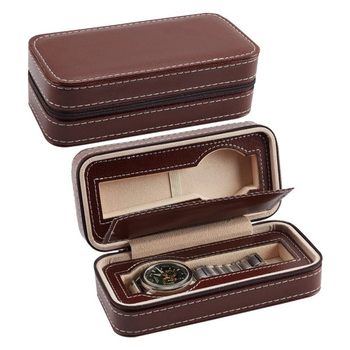 Cross-border leather watch box men's and women's eva watch slot portable leather watch storage bag hand-held waterproof watch bag