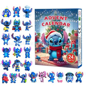 [Ready Stock] 2025 Cross-Border Christmas Advent Calendar Lilo and Stitch Blind Box 24 Days Countdown