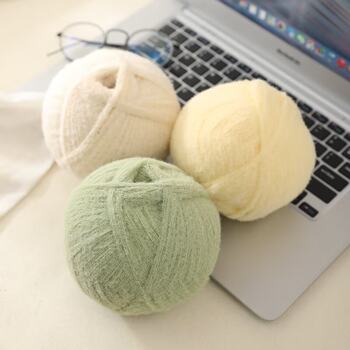 8-Strand Small Glutinous Rice Thread Handmade DIY Woven Cloud Scarf Thread Crochet Bag Hat Soft Wool Ball