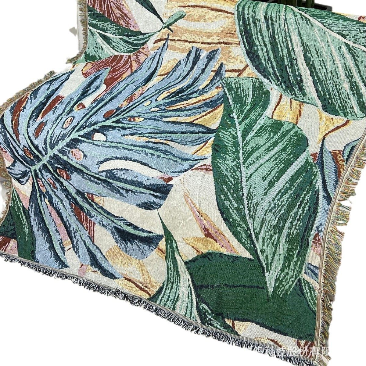 Beach Towel Camping Blanket/Picnic Sofa Blanket Multi-Purpose Ethnic Style Bohemian Blanket Outdoor Blanket Plant