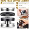 Double-Head Coffee Machine Powder Dispenser Two-In-One Set Powder Ring Stainless Steel Powder Hammer Multi-Function Hand Brewing