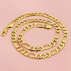 Gold-Plated Copper Color-Preserving Electroplating 24K Gold 8mm Three-To-One Unisex Geometric European and American Hot Sale in Stock Supply