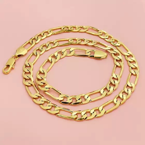 Gold-Plated Copper Color-Preserving Electroplating 24K Gold 8mm Three-To-One Unisex Geometric European and American Hot Sale in Stock Supply