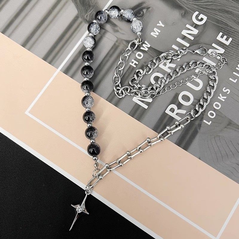 项链男钛钢不掉色简约百搭饰品女毛衣链新款时尚个性爆款嘻哈配饰