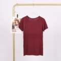 1.0 burgundy short sleeves