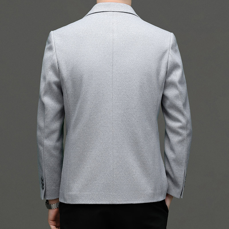 Áo vest nam dáng ôm phối len mỏng chống nhăn — Xám trung tính, Vàng ngỗng