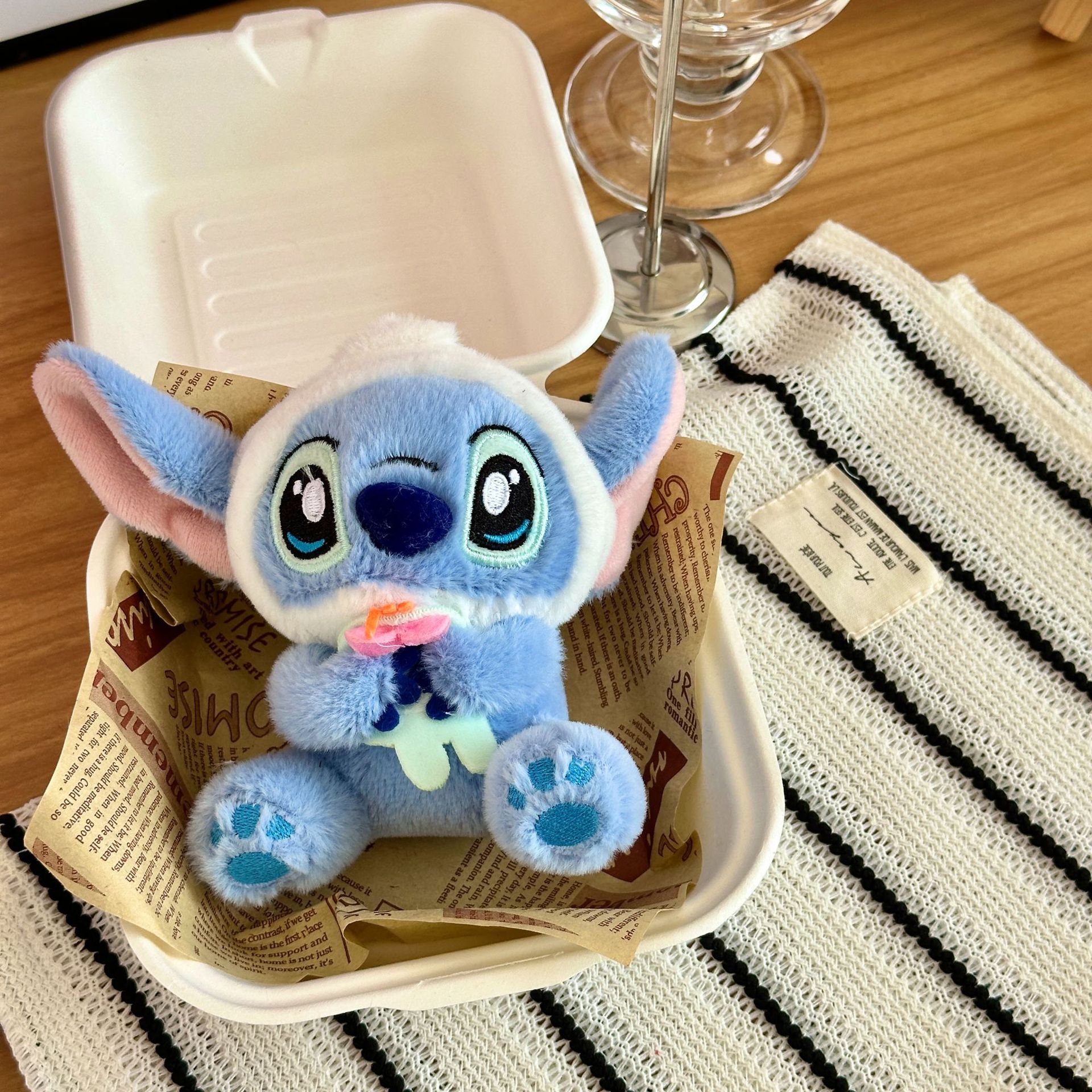 可爱萌帽子史迪仔挂件卡通毛绒玩具公仔包包挂饰玩偶钥匙扣布娃娃