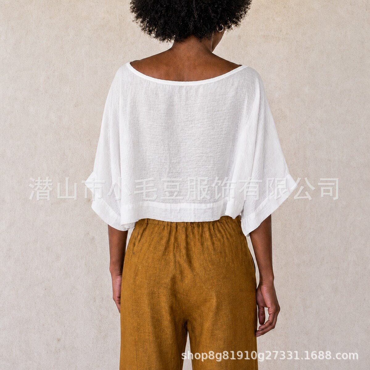 Casual White Short Sleeve Batwing Top Loose Fit Off Shoulder Design Versatile Style Perfect for Everyday Wear
