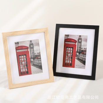 Imitation wooden photo frame decoration simple photo wall 7810-inch a4-inch picture frame wall-mounted photo frame decoration factory wholesale