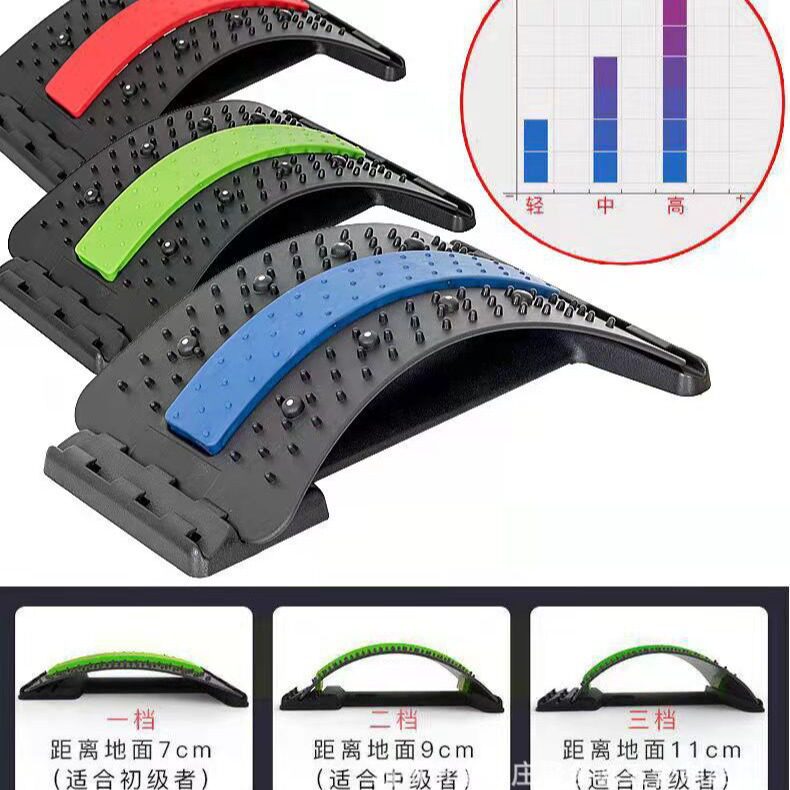 Waist Massager, Lumbar Spine Corrector, Home Spinal Traction Device, Men's and Women's Stretcher, Orthopedic Magnetic Therapy Traction