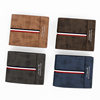 European and American style frosted men's short wallet large capacity tri-fold bag coin pocket multi-card Men's hinge wallet