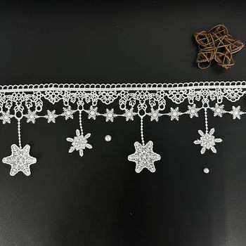 Popular Polyester Silk Star Water-soluble Lace Lolita Handmade Tassel Fabric Curtain Bag Decorative Accessories