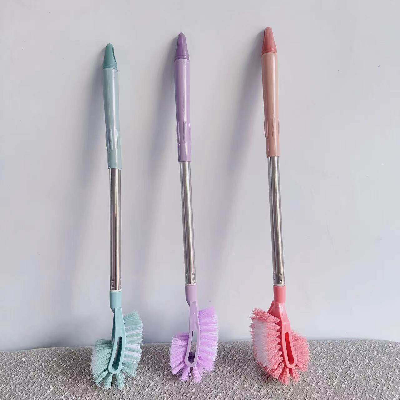 Thickened Long-Handled Double-Sided Soft-Bristled Toilet Brush for Cleaning Dead Corners, Bathroom Curved Toilet Brush, Gap Brush